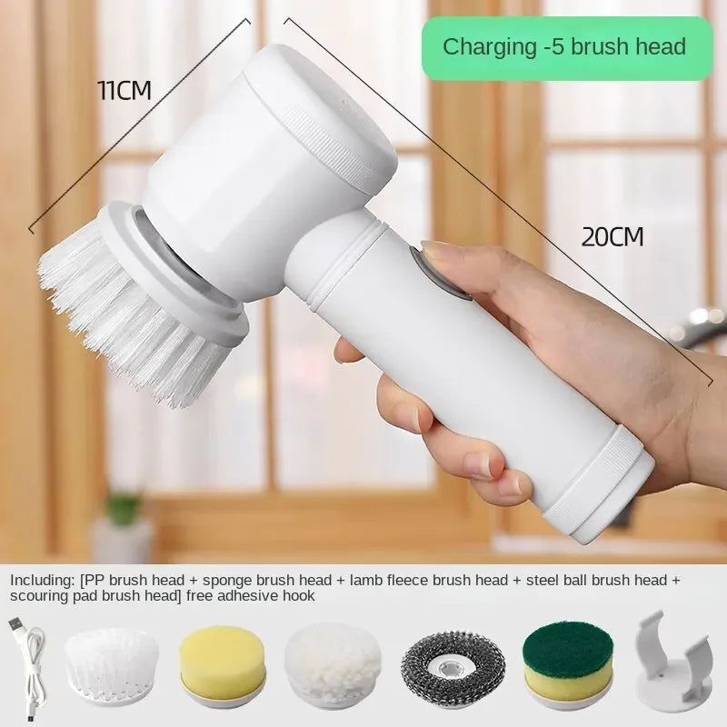 Brosse Électrique Sans Fil Multifonction – Cuisine, Salle de Bain & Vitres